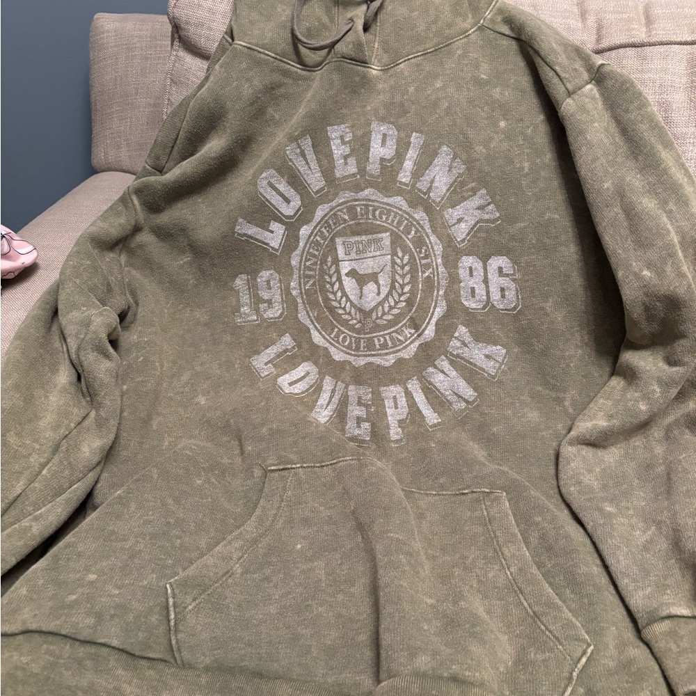 Victorias Secret Pink Hooded Sweatshirt EUC Large